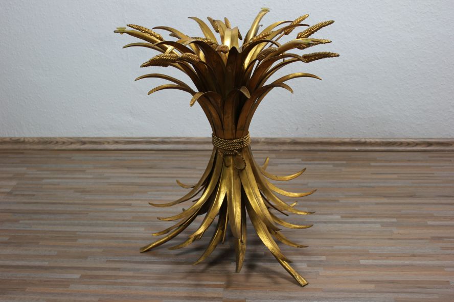 Wheat Sheaf Table Hollywood Regency MID CENTURY, without glas plate 